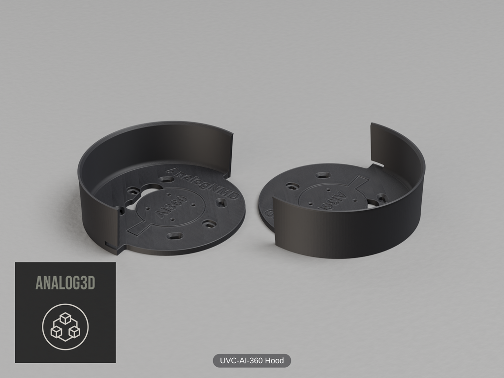 uvc-ai-360-4r-sg-hood — black PETG product render