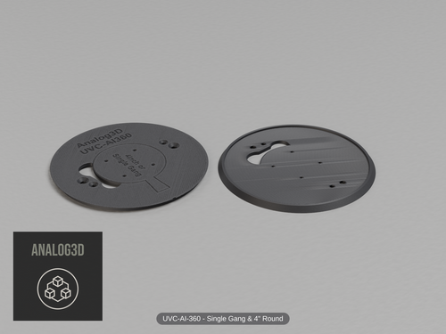 uvc-ai-360-sg-4r — black PETG product render