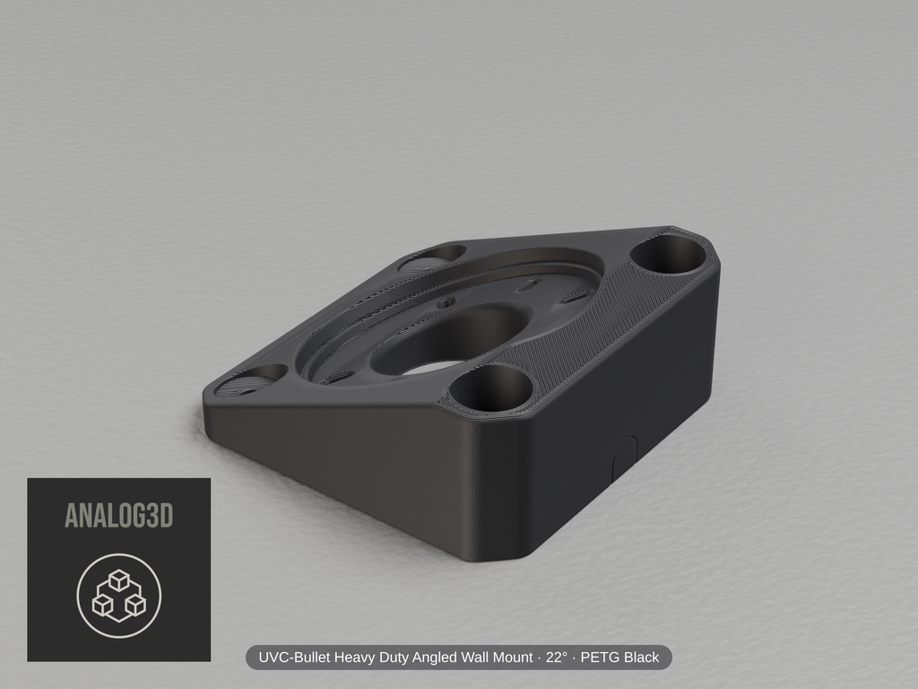 uvc-bullet-hd-wall-angled — black PETG product render