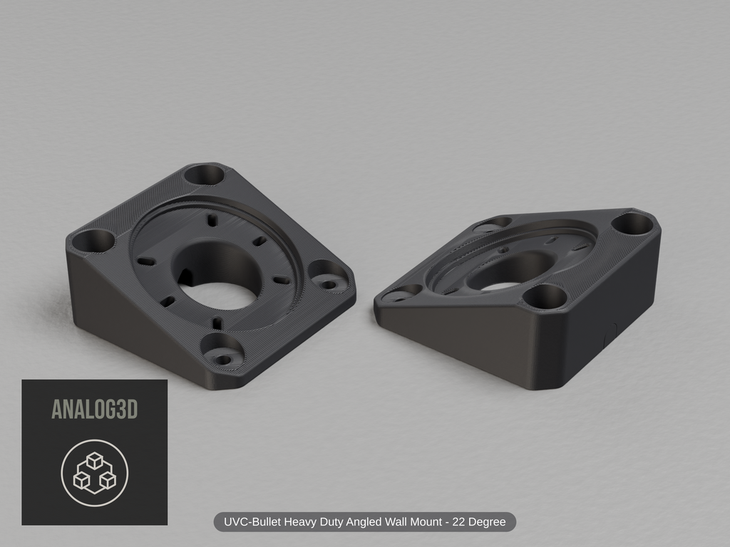 uvc-bullet-hd-wall-angled — black PETG product render
