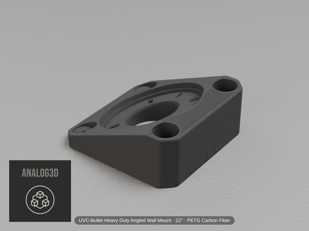 uvc-bullet-hd-wall-angled — carbon PETG product render