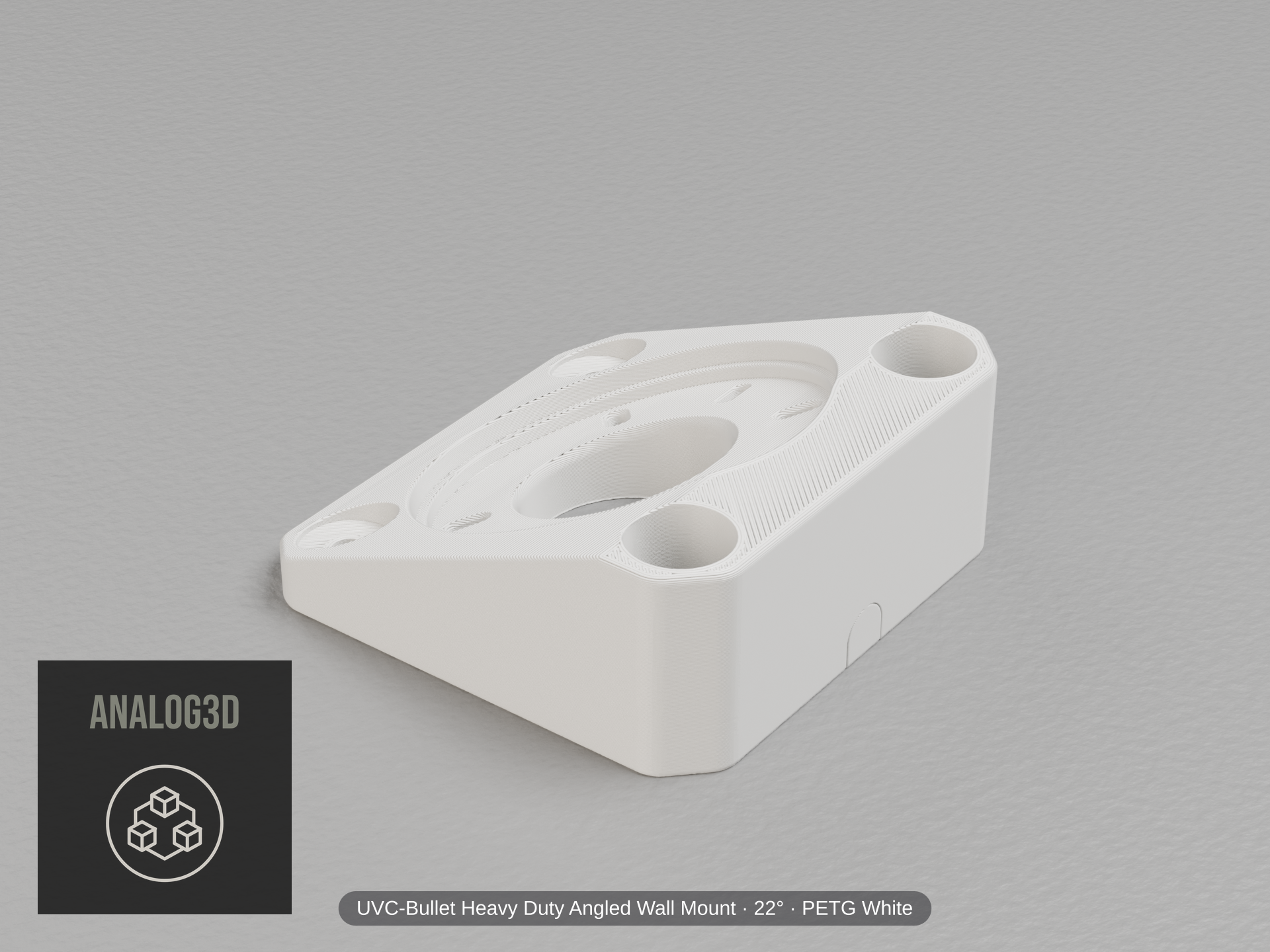 uvc-bullet-hd-wall-angled — white PETG product render