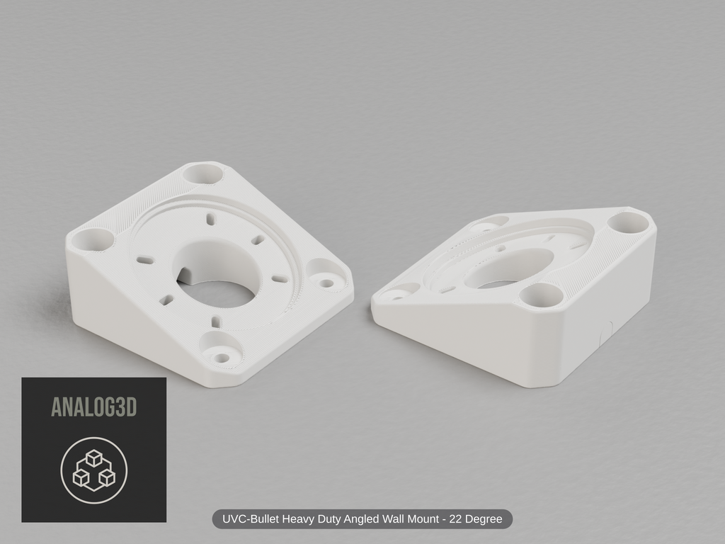uvc-bullet-hd-wall-angled — white PETG product render