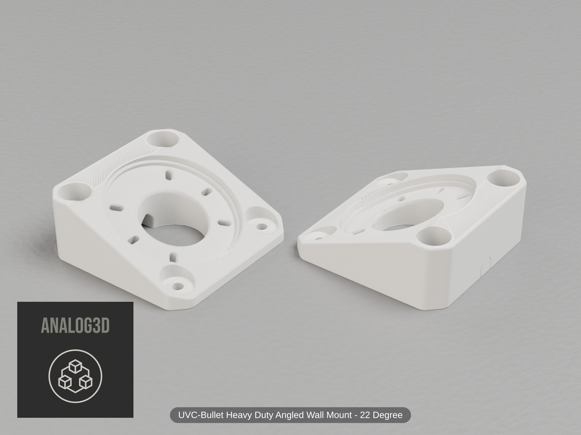 uvc-bullet-hd-wall-angled — white PETG product render