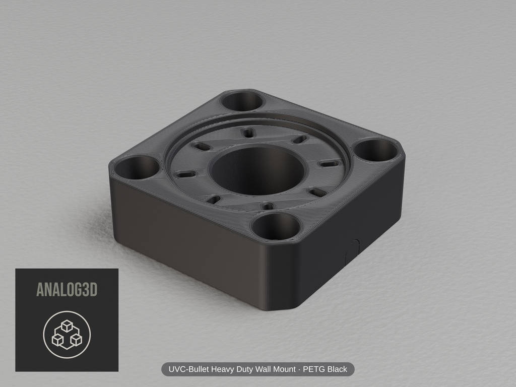 uvc-bullet-hd-wall — black PETG product render