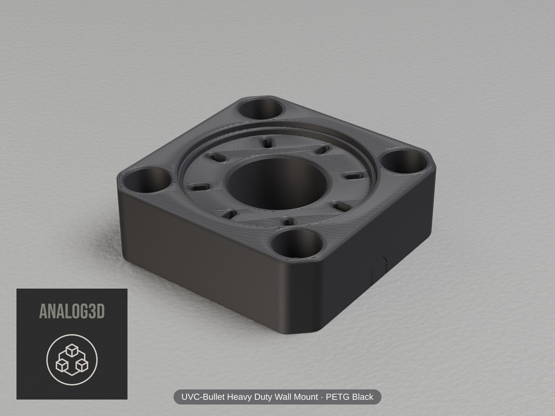uvc-bullet-hd-wall — black PETG product render