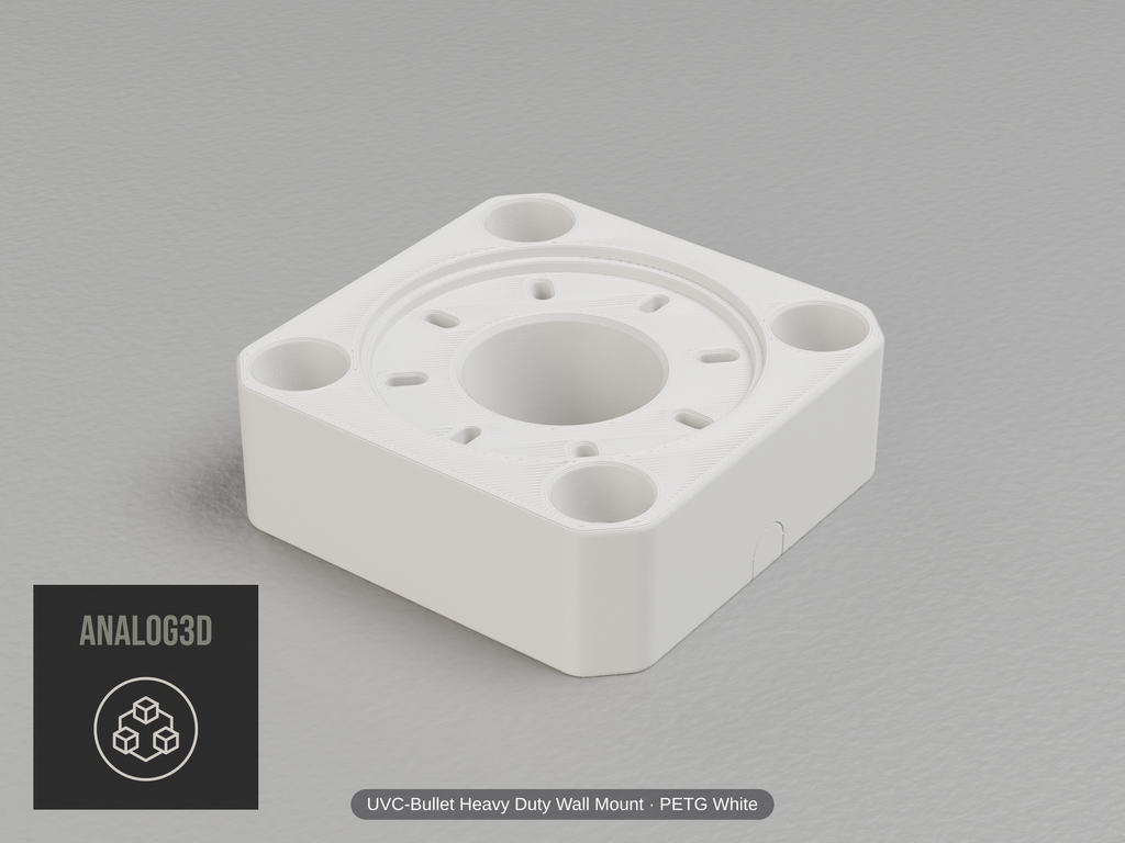 uvc-bullet-hd-wall — white PETG product render