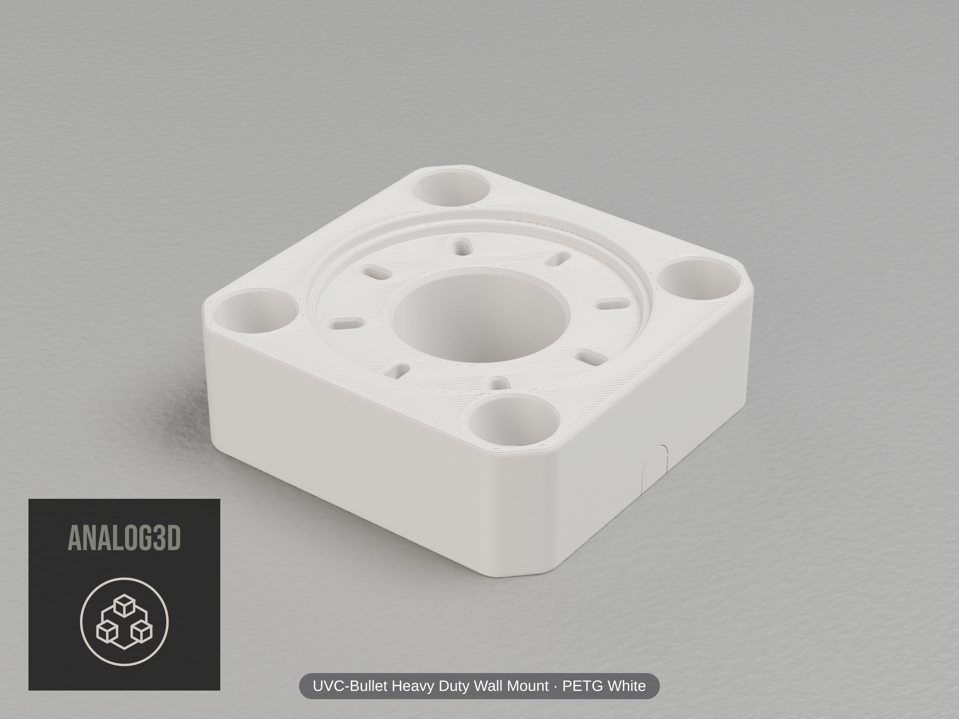 uvc-bullet-hd-wall — white PETG product render