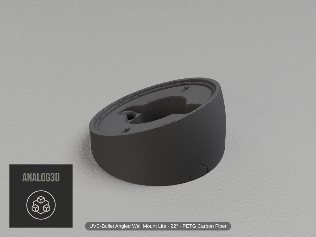 uvc-bullet-lite-wall-angled — carbon PETG product render