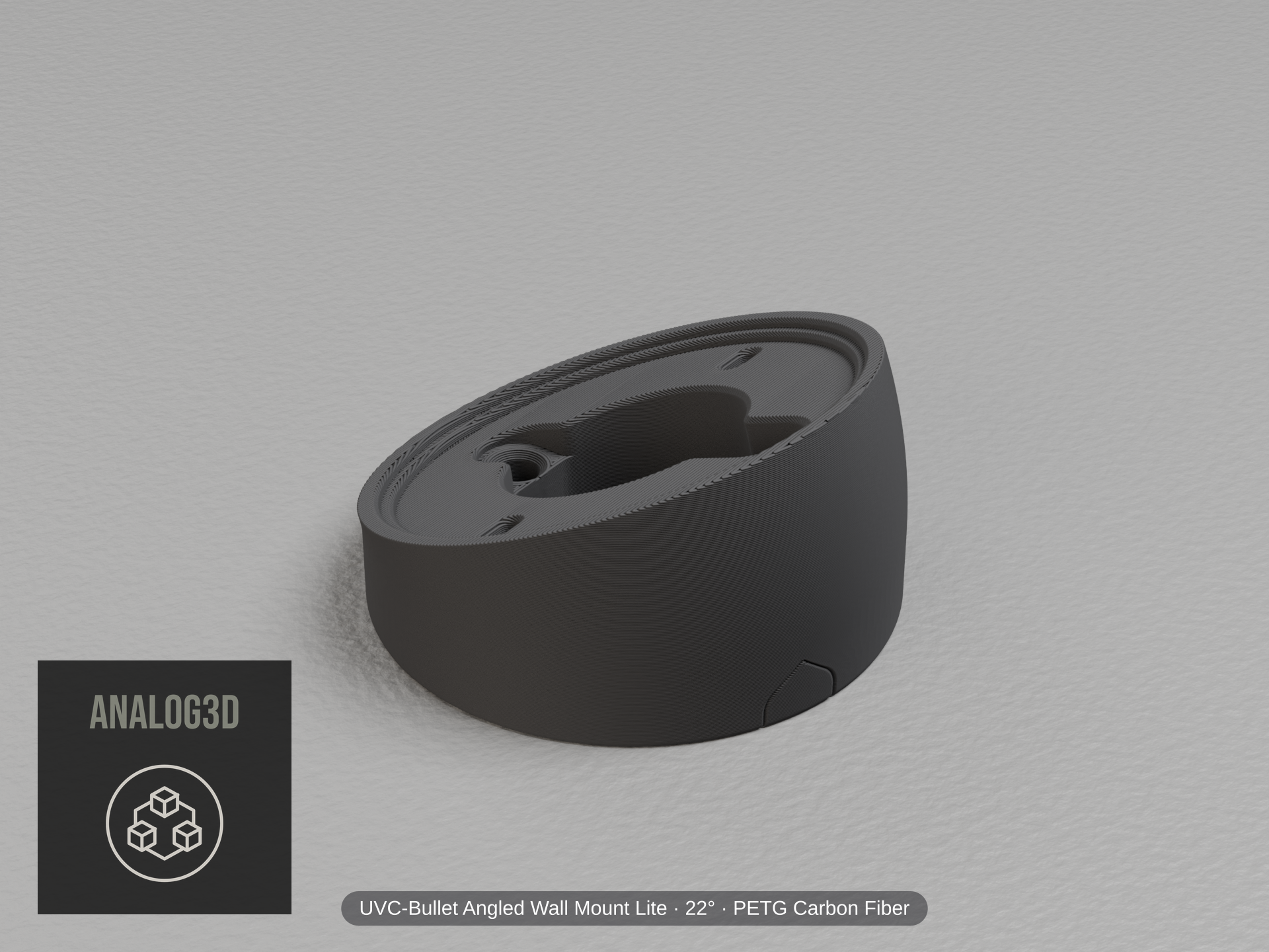 uvc-bullet-lite-wall-angled — carbon PETG product render