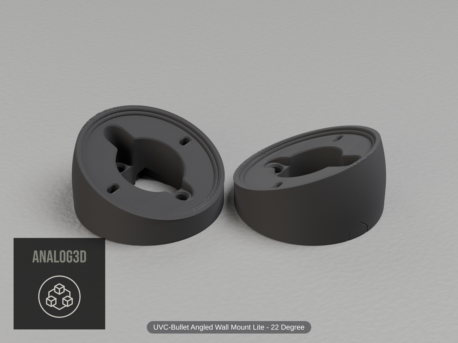 uvc-bullet-lite-wall-angled — carbon PETG product render