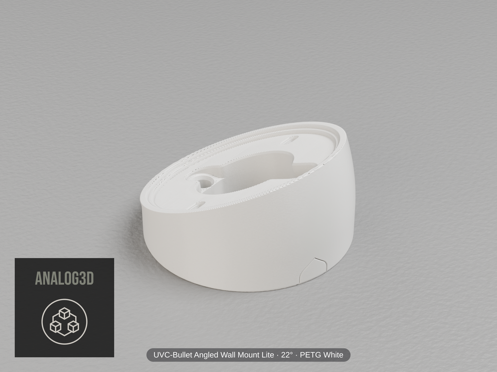 uvc-bullet-lite-wall-angled — white PETG product render