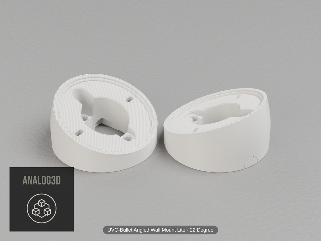 uvc-bullet-lite-wall-angled — white PETG product render