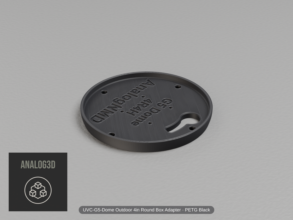 uvc-g5-dome-4r-4h — black PETG product render