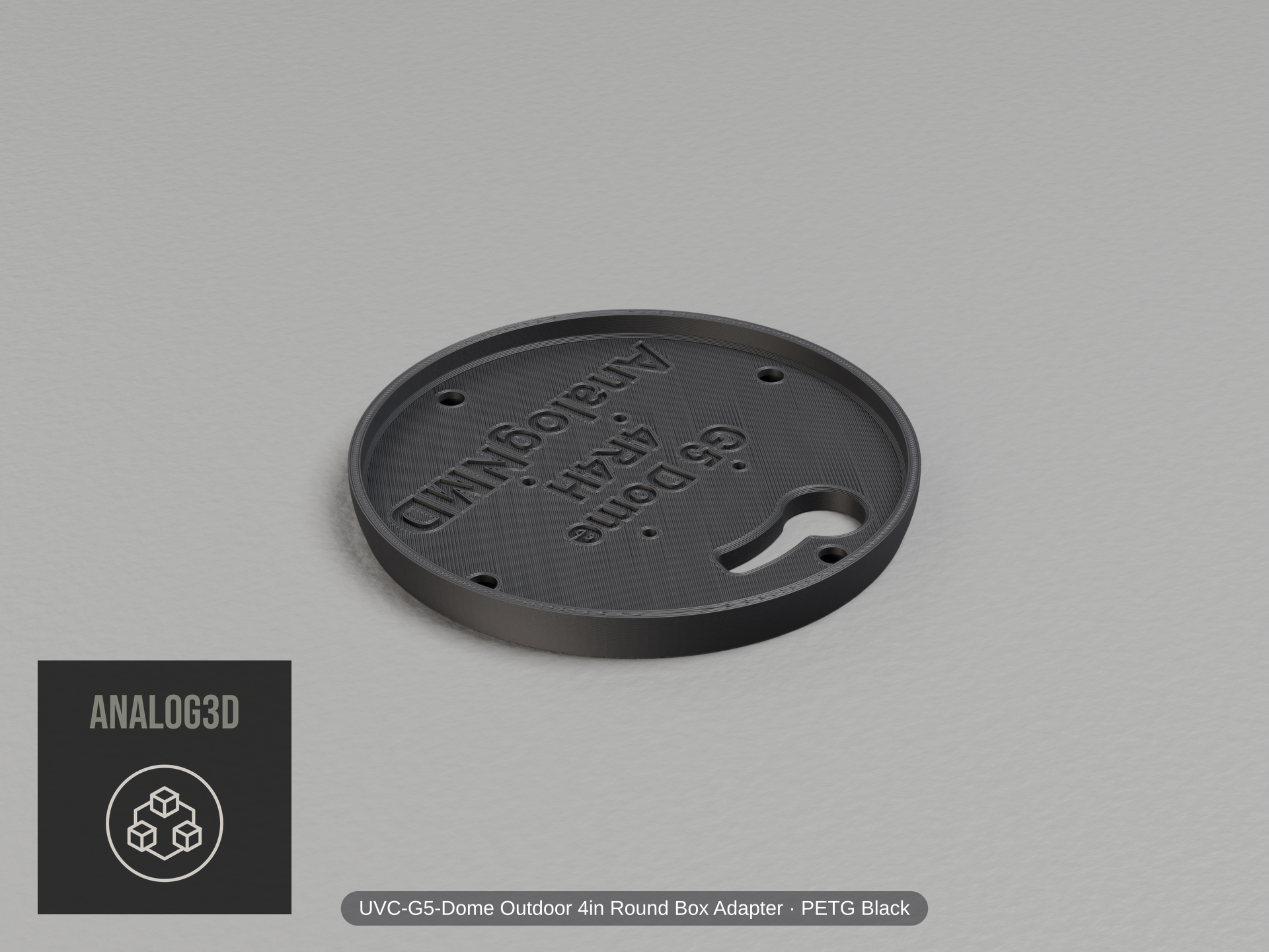 uvc-g5-dome-4r-4h — black PETG product render