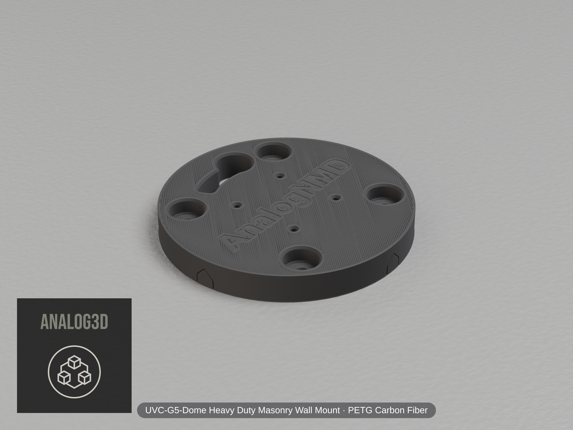 uvc-g5-dome-masonry-wall — carbon PETG product render