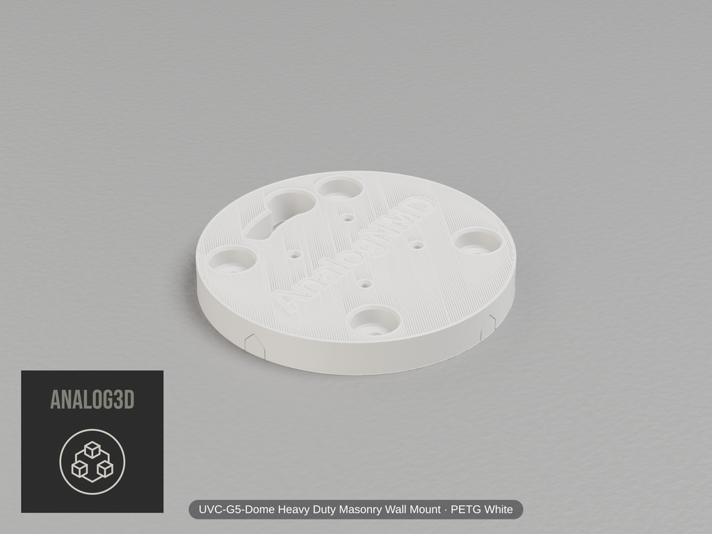 uvc-g5-dome-masonry-wall — white PETG product render