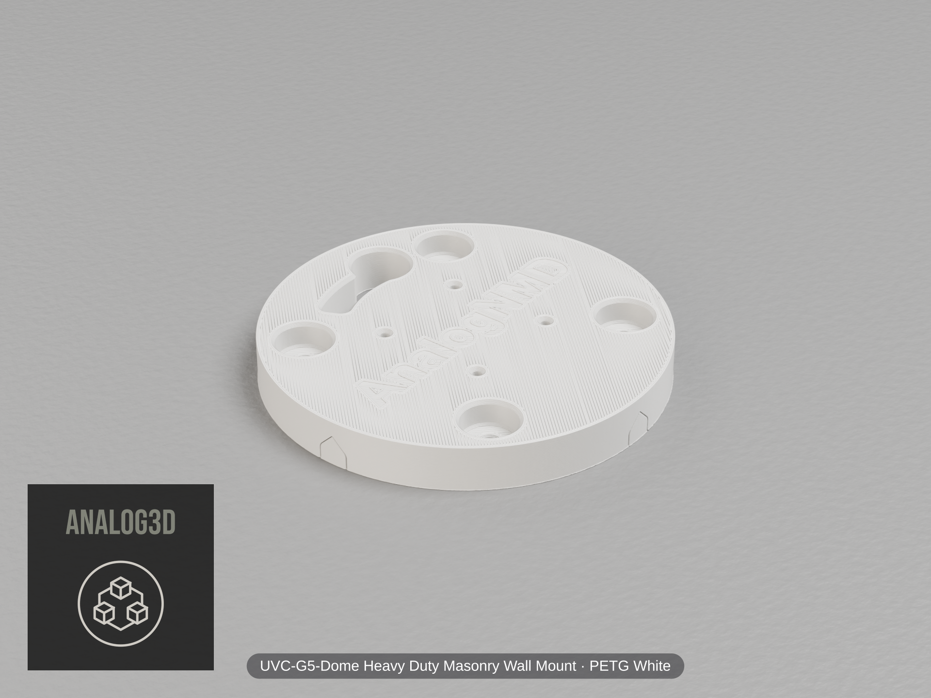 uvc-g5-dome-masonry-wall — white PETG product render