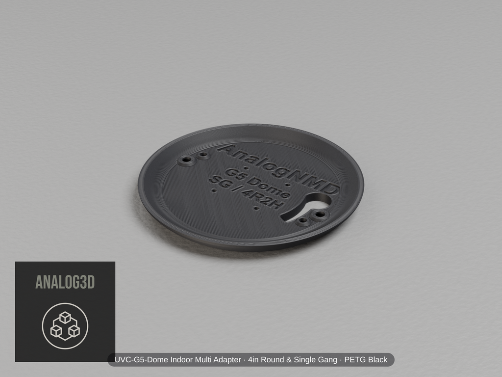 uvc-g5-dome-multi-4r-sg — black PETG product render
