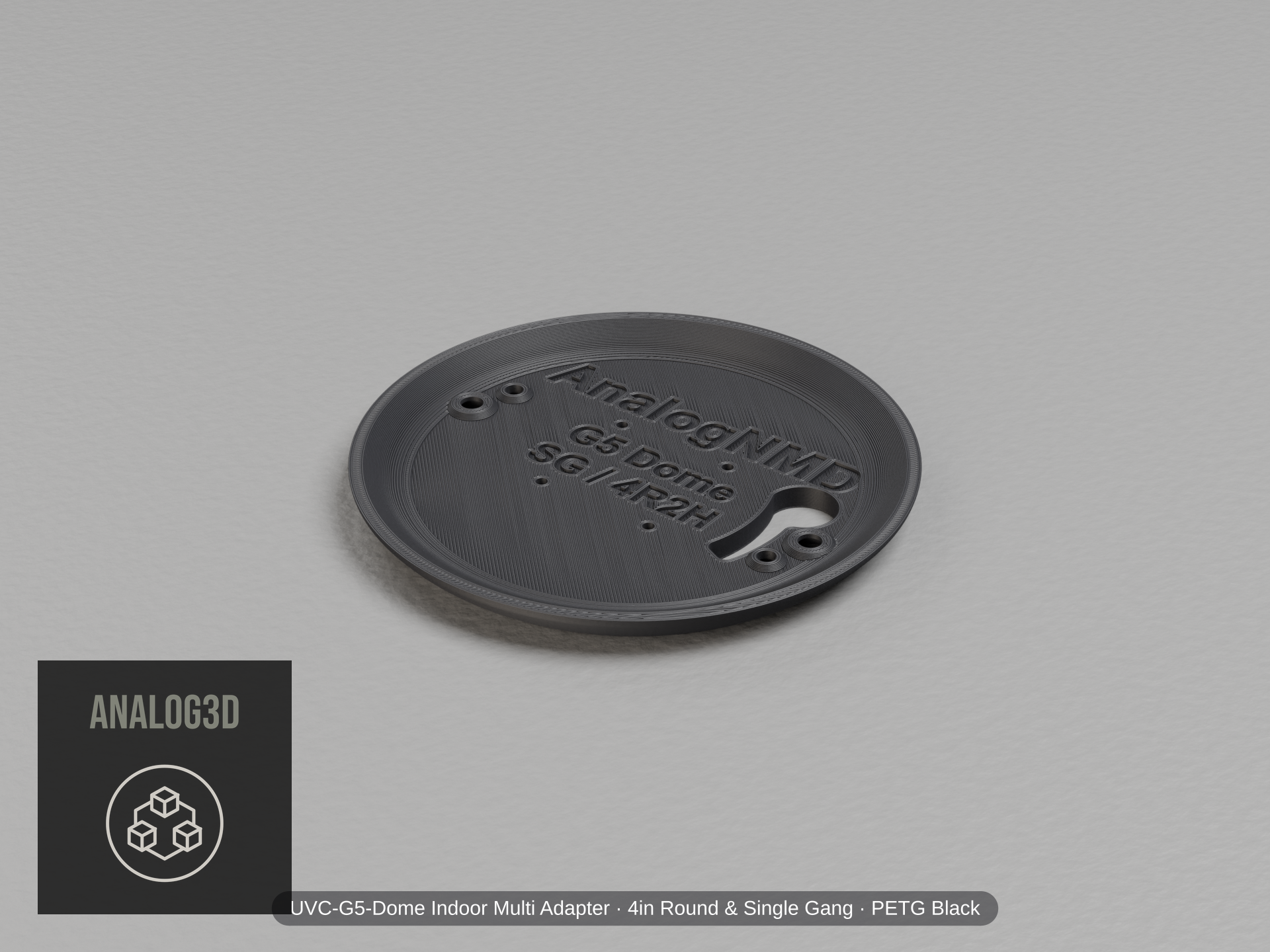 uvc-g5-dome-multi-4r-sg — black PETG product render