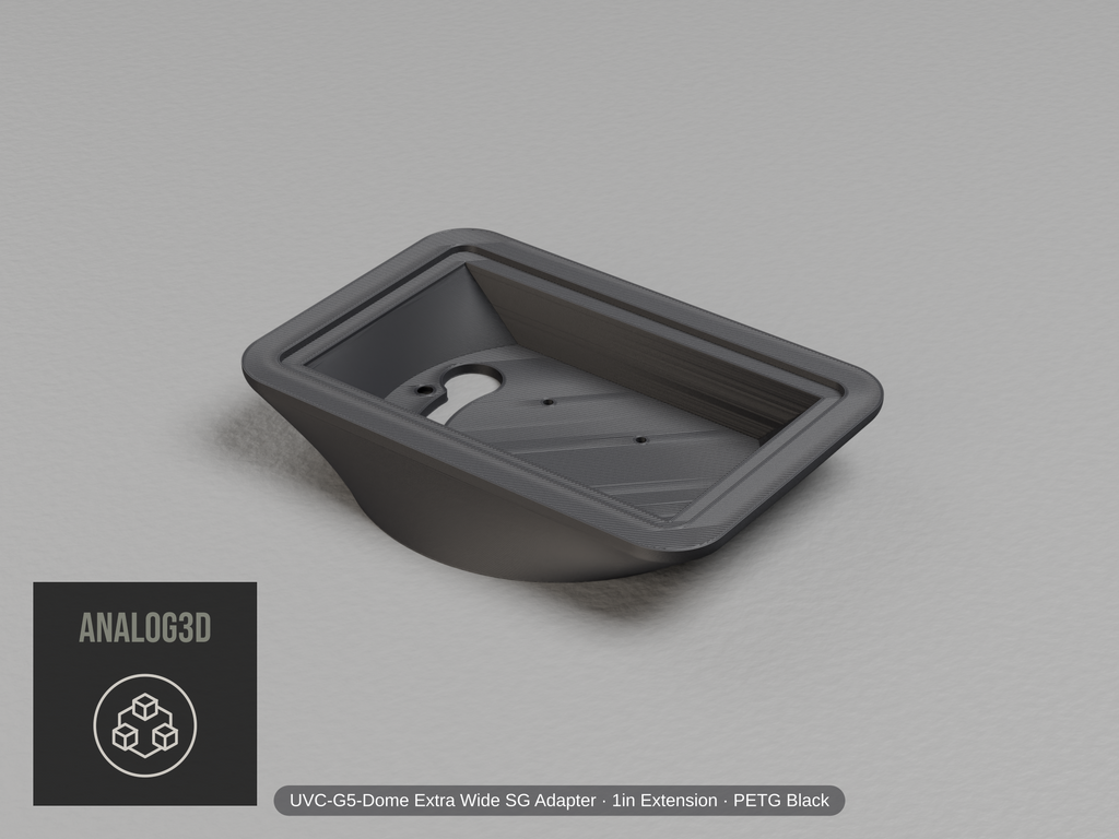 uvc-g5-dome-sg-extrawide — black PETG product render
