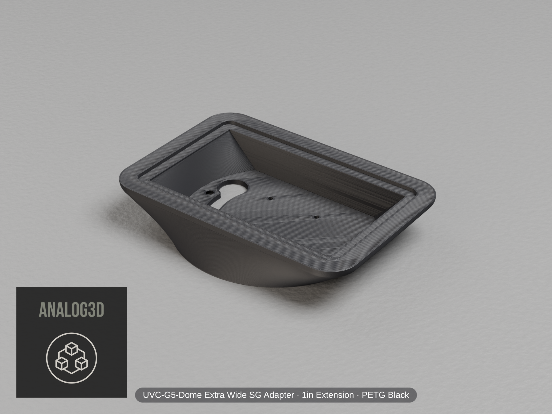 uvc-g5-dome-sg-extrawide — black PETG product render