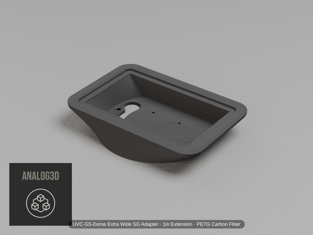 uvc-g5-dome-sg-extrawide — carbon PETG product render