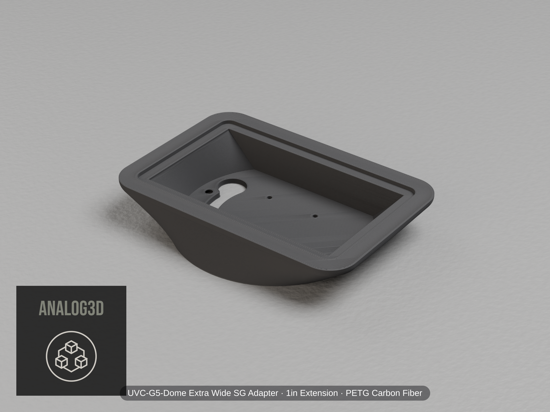 uvc-g5-dome-sg-extrawide — carbon PETG product render