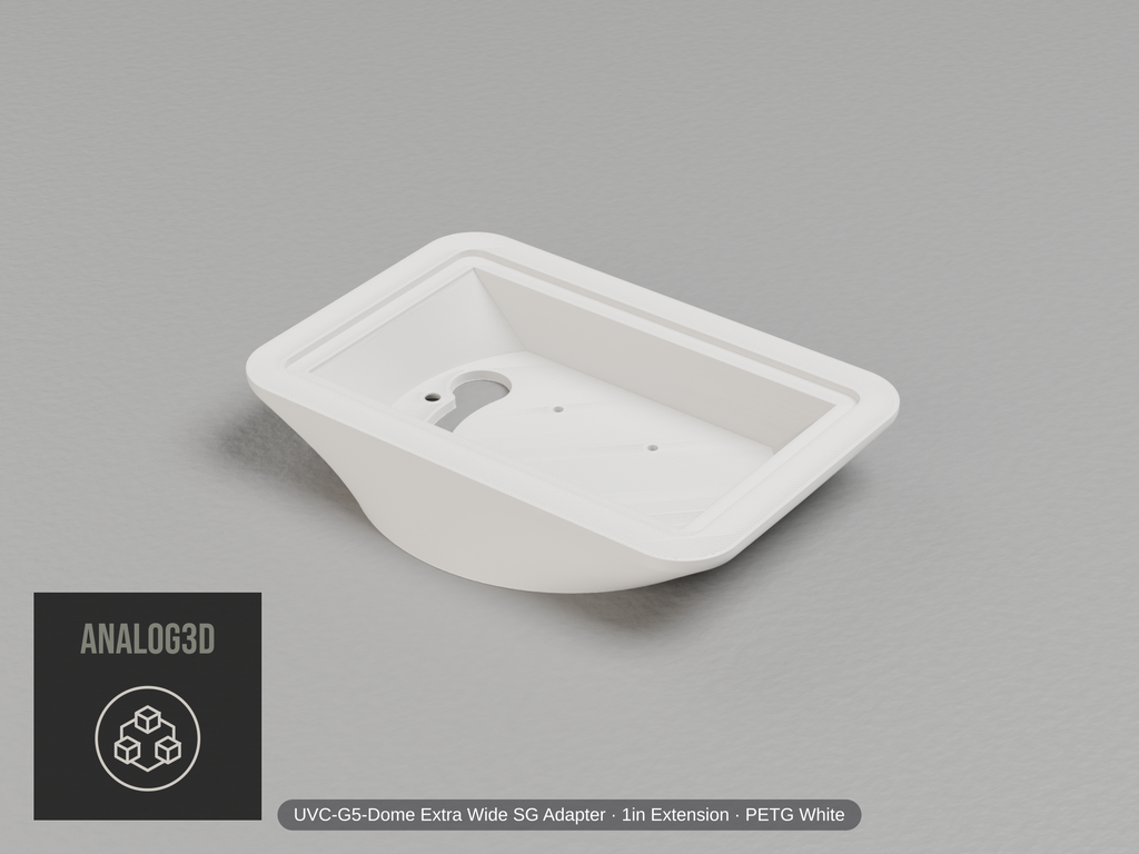 uvc-g5-dome-sg-extrawide — white PETG product render