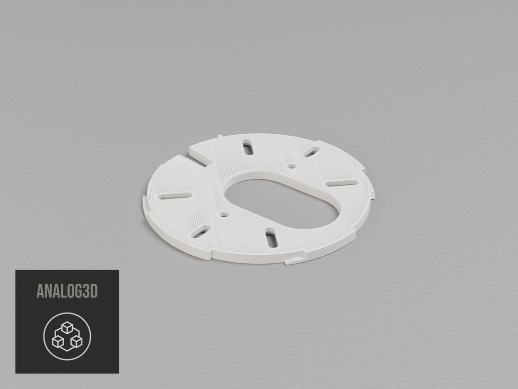 uvc-g6-dome-baseplate — white PETG product render