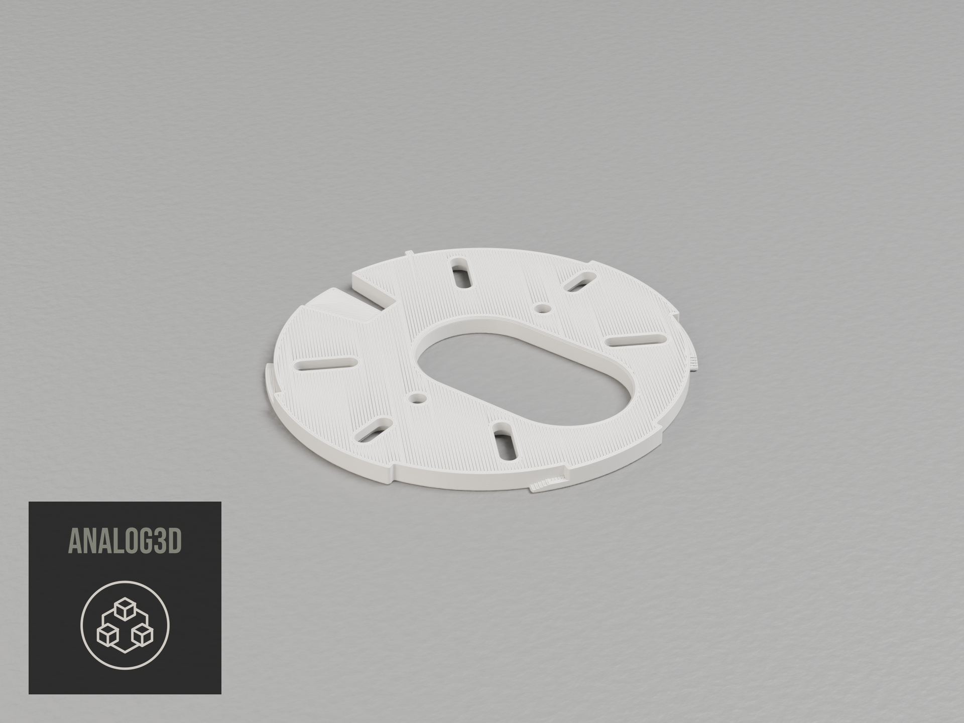 uvc-g6-dome-baseplate — white PETG product render