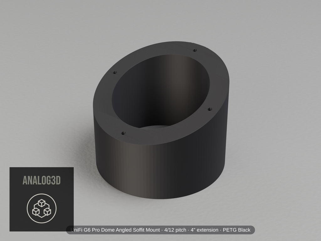 uvc-g6-pro-dome-soffit — black PETG product render