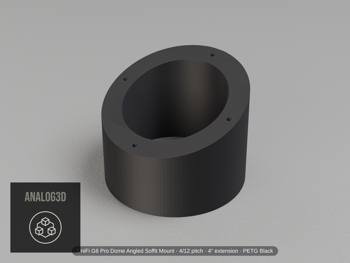 uvc-g6-pro-dome-soffit — black PETG product render