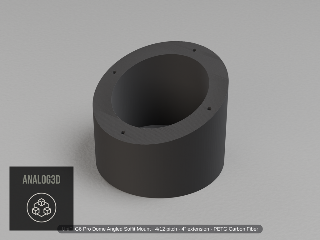 uvc-g6-pro-dome-soffit — carbon PETG product render