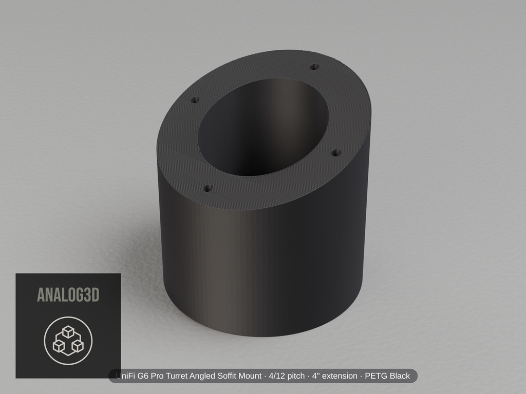 uvc-g6-pro-turret-soffit — black PETG product render