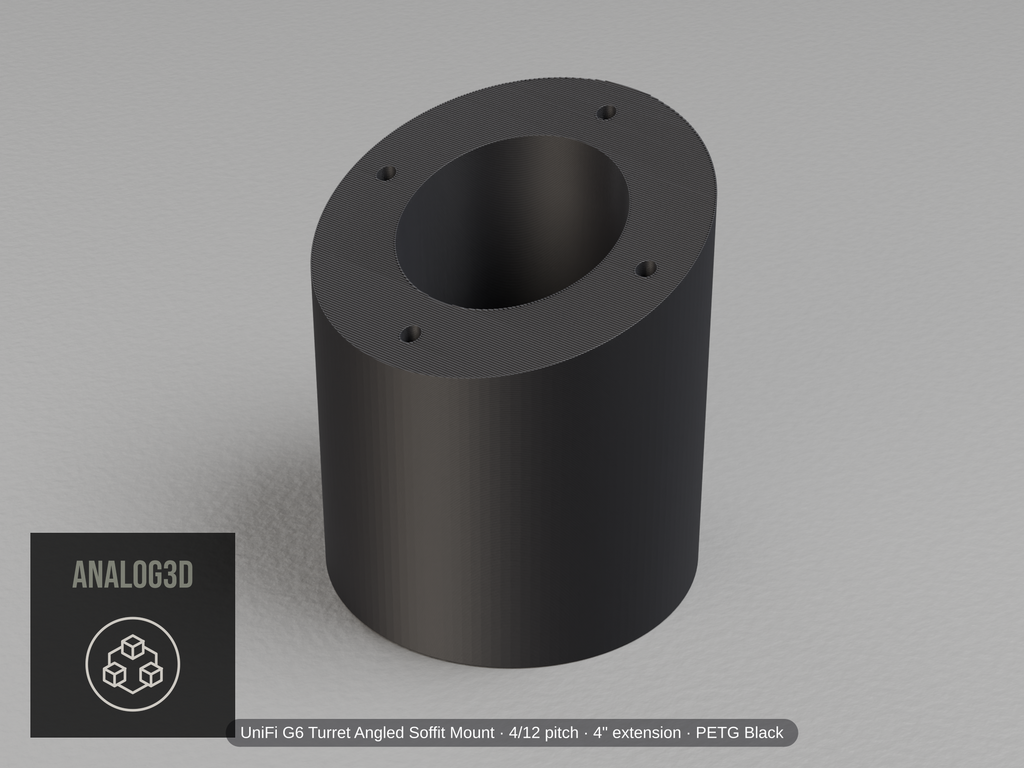 uvc-g6-turret-soffit — black PETG product render