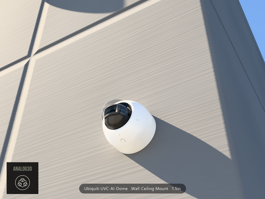 UVC-AI-Dome wall-ceiling mount - camera on concrete (installed scene)