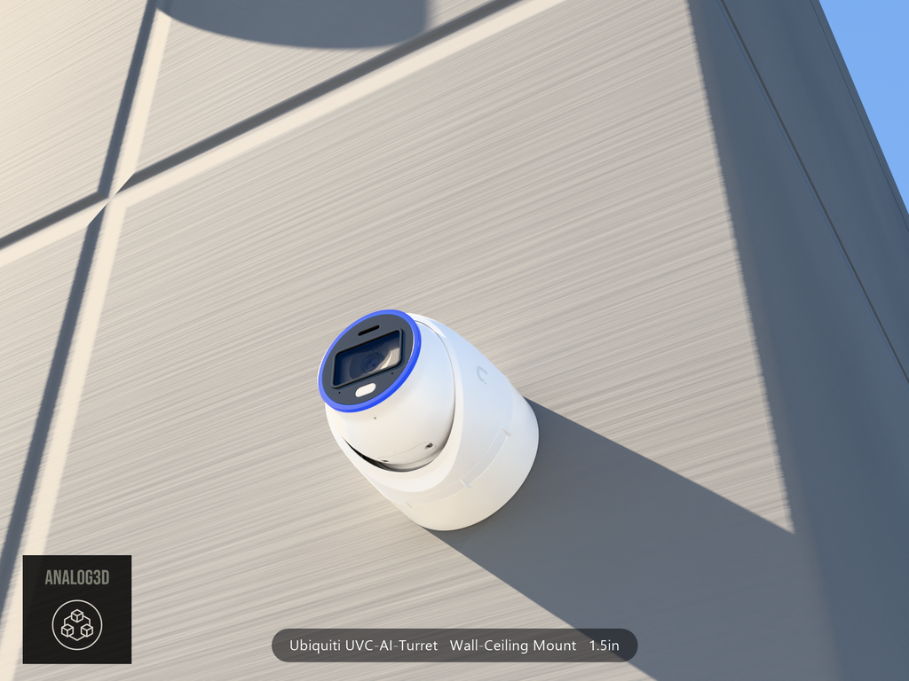 UVC-AI-Turret wall-ceiling mount - camera on concrete (installed scene)