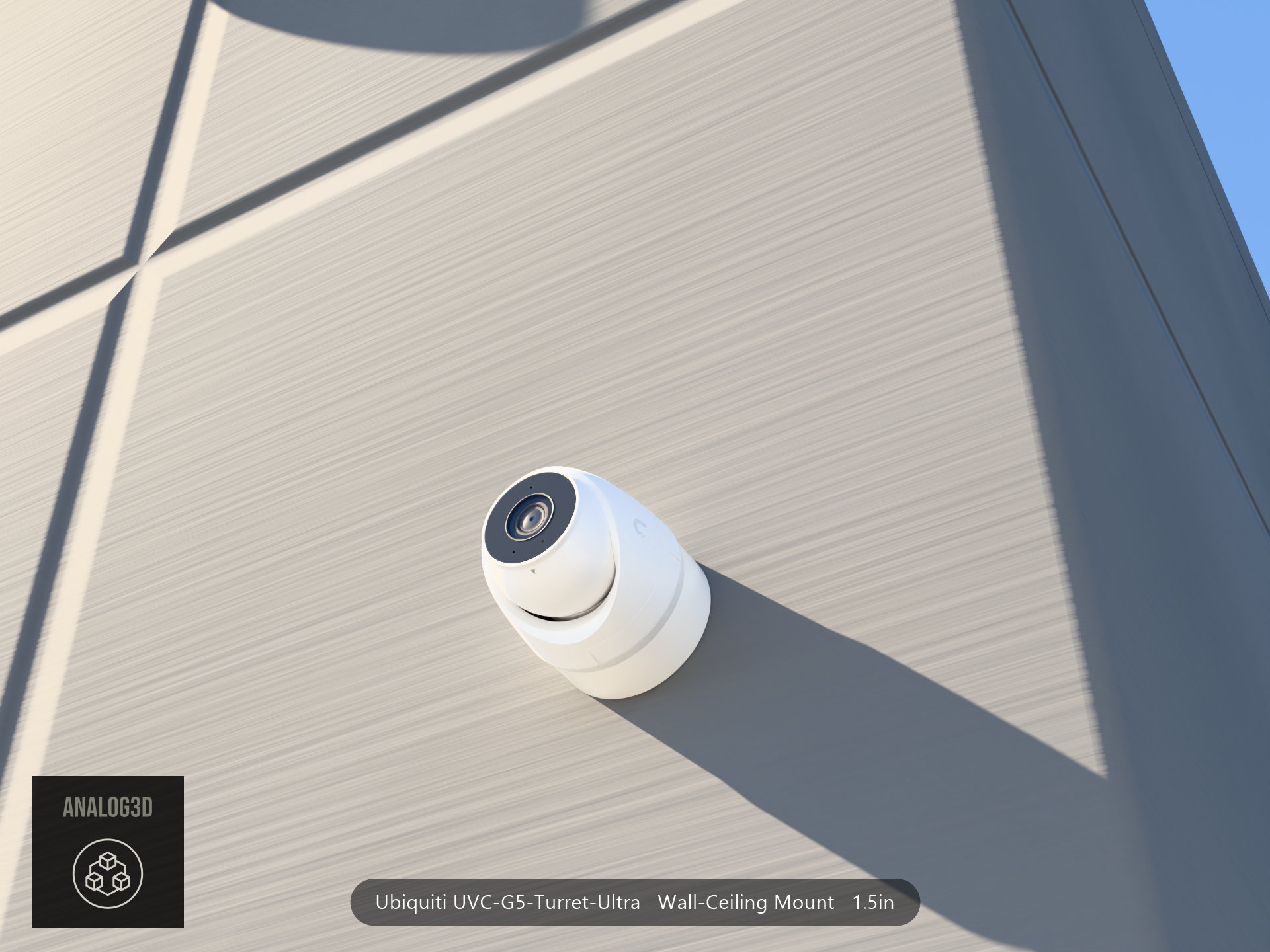UVC-G5-Turret-Ultra wall-ceiling mount - camera on concrete (installed scene)