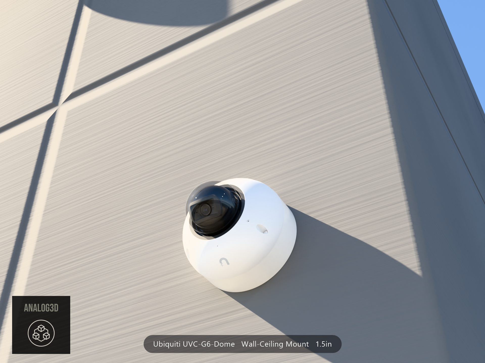UVC-G6-Dome wall-ceiling mount - camera on concrete (installed scene)