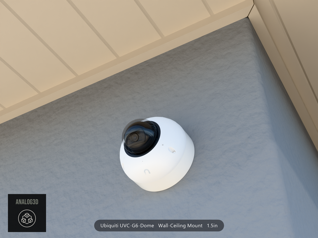 UVC-G6-Dome wall-ceiling mount - camera on stucco (installed scene)